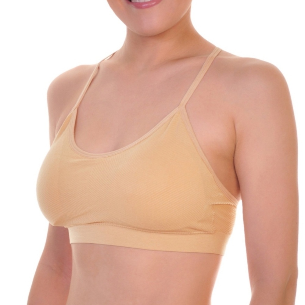 Wire-Free Seamless Bralette with Lace Back